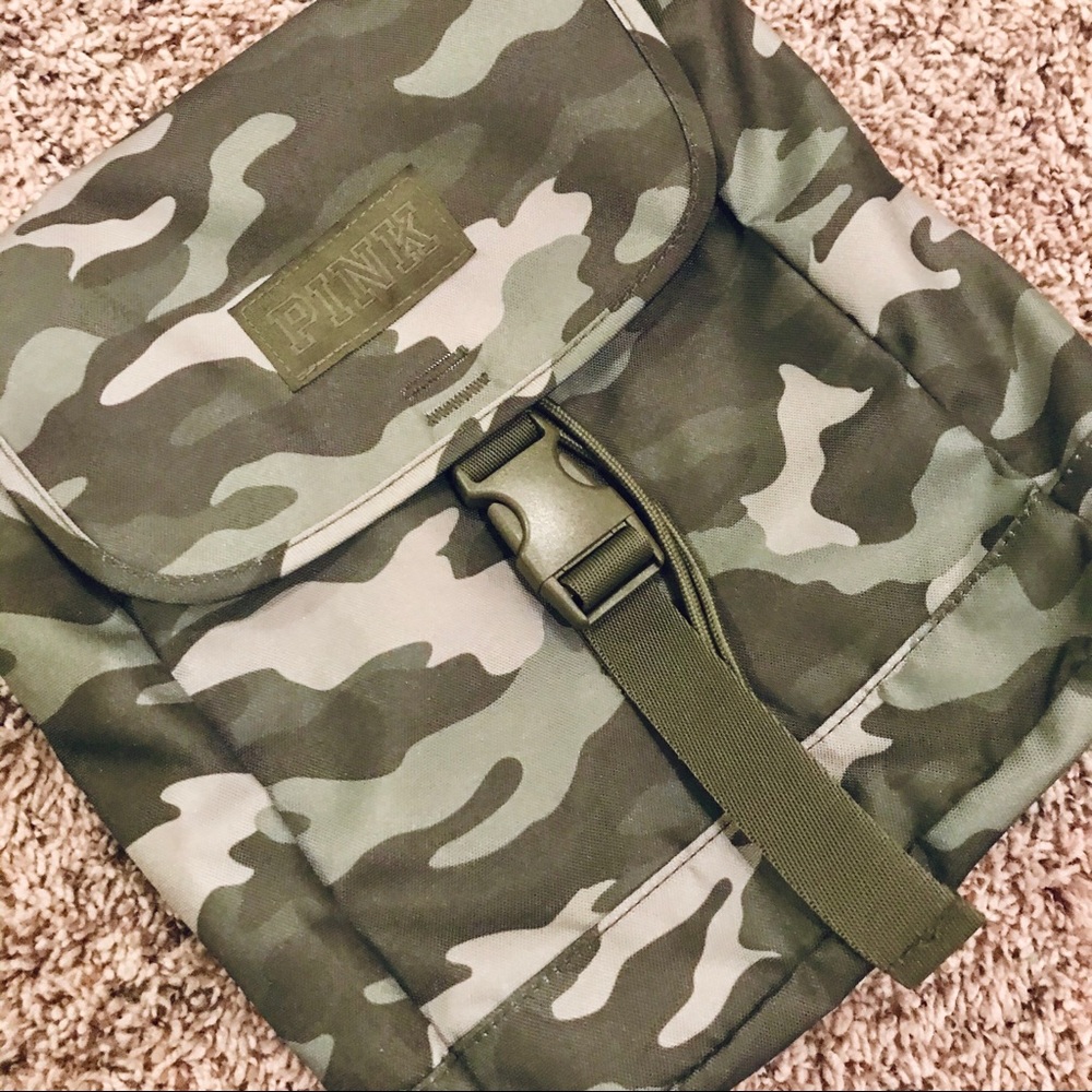 NEW VS PINK Brand Camo Travel / Fun Backpack Bag